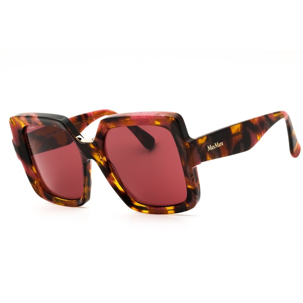 Max Mara Ernest MM0088 Oversized Square Sunglasses Pink Tortoise 55S 56-18-140